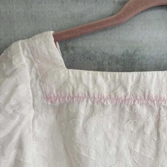 Anthropologie White Embroidered Crop Top Sz Small - Picture 12 of 12